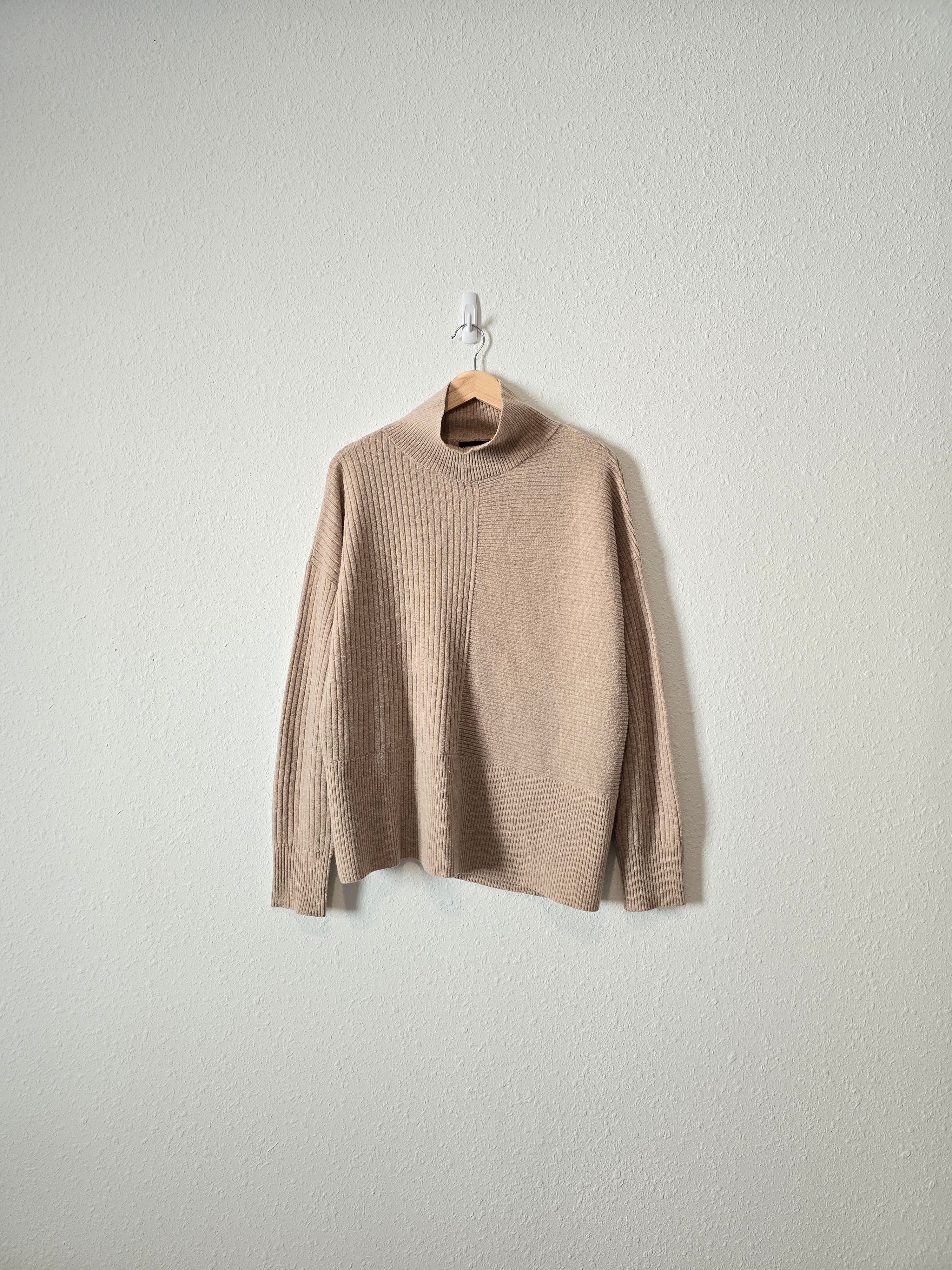 Ribbed Wool Cashmere Sweater (L)