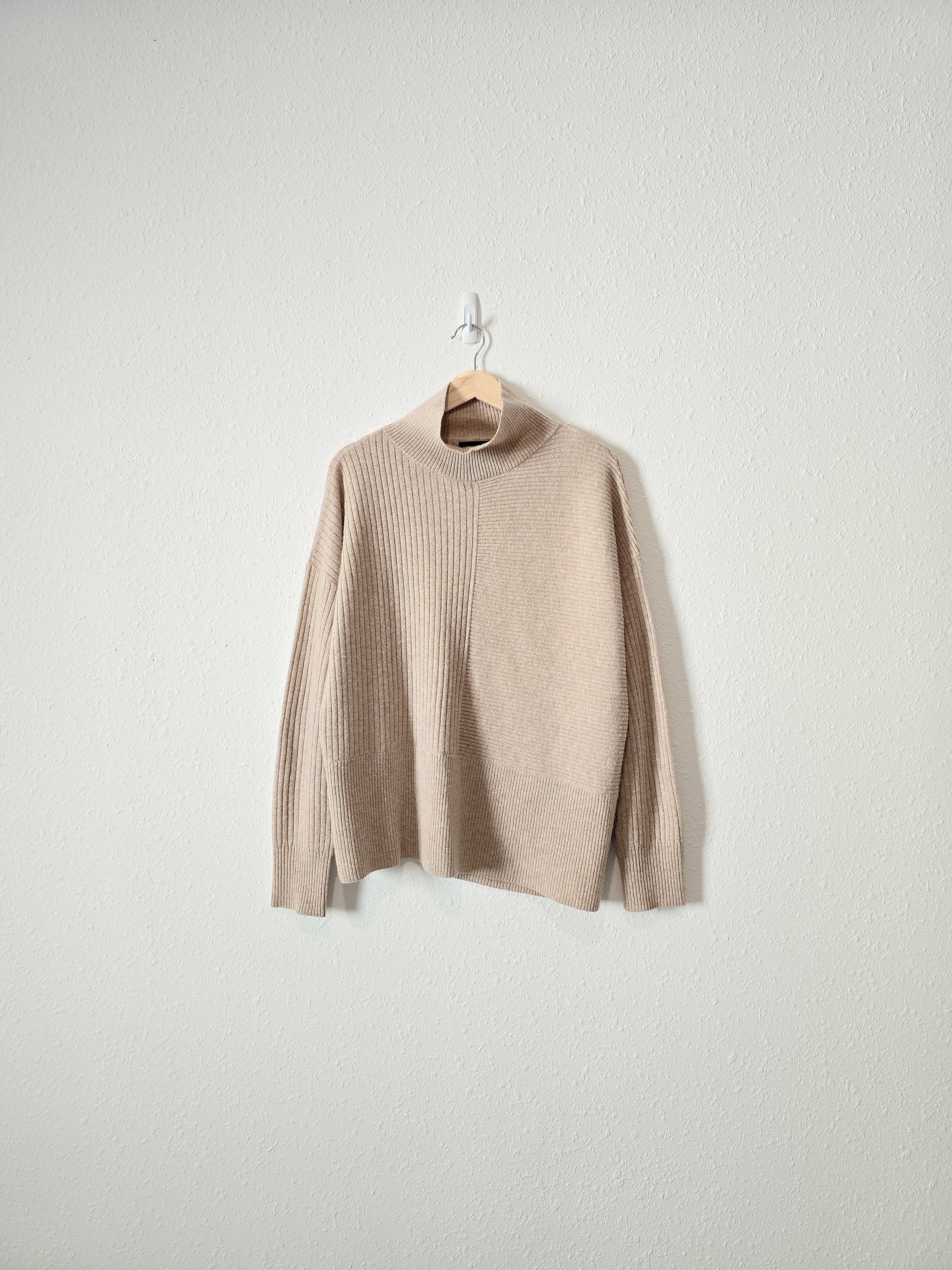 Ribbed Wool Cashmere Sweater (L)