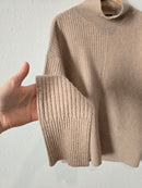 Ribbed Wool Cashmere Sweater (L)