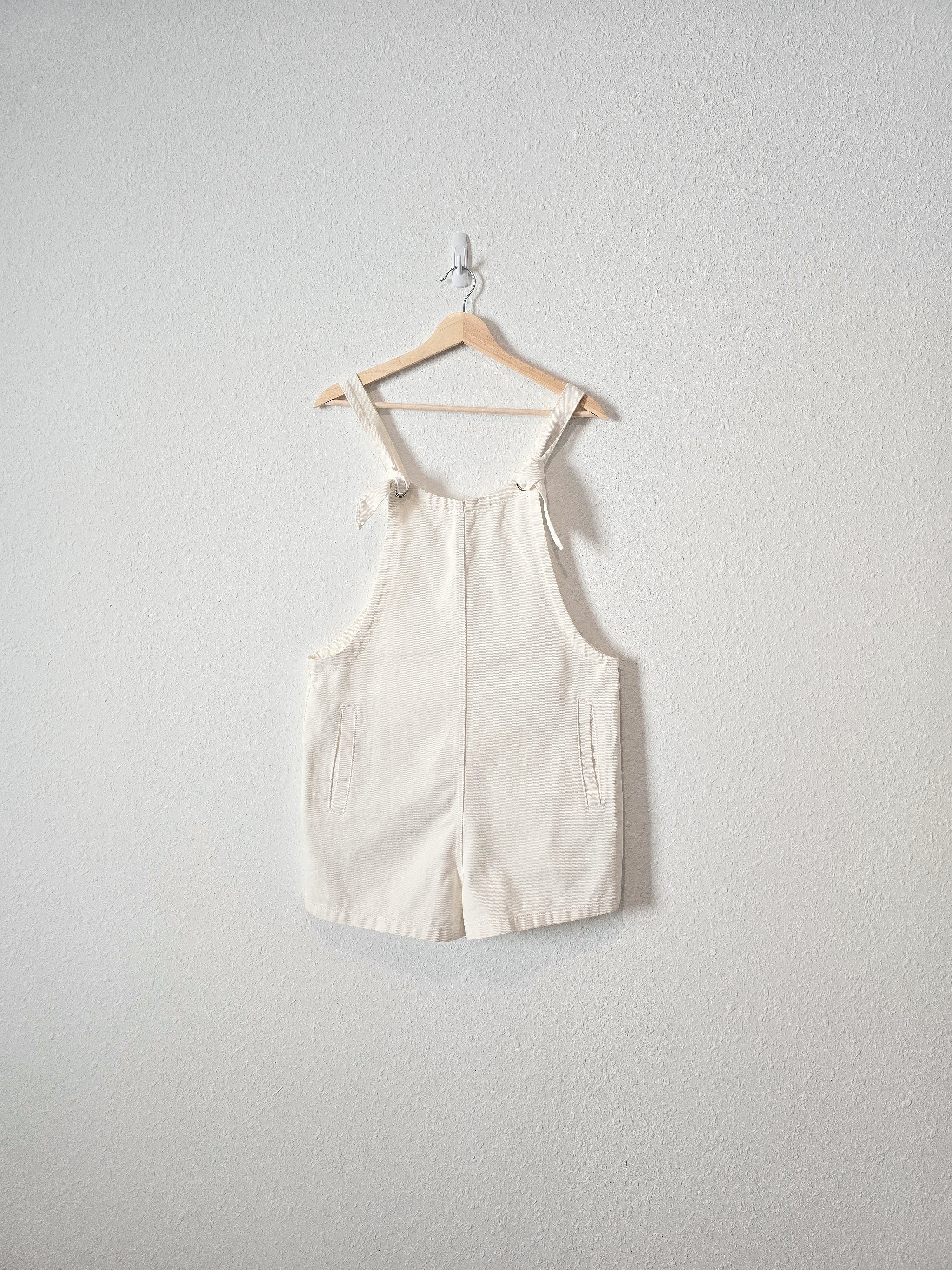 NEW White Cotton Shortalls (M)