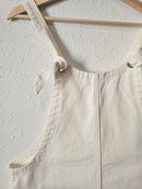 NEW White Cotton Shortalls (M)