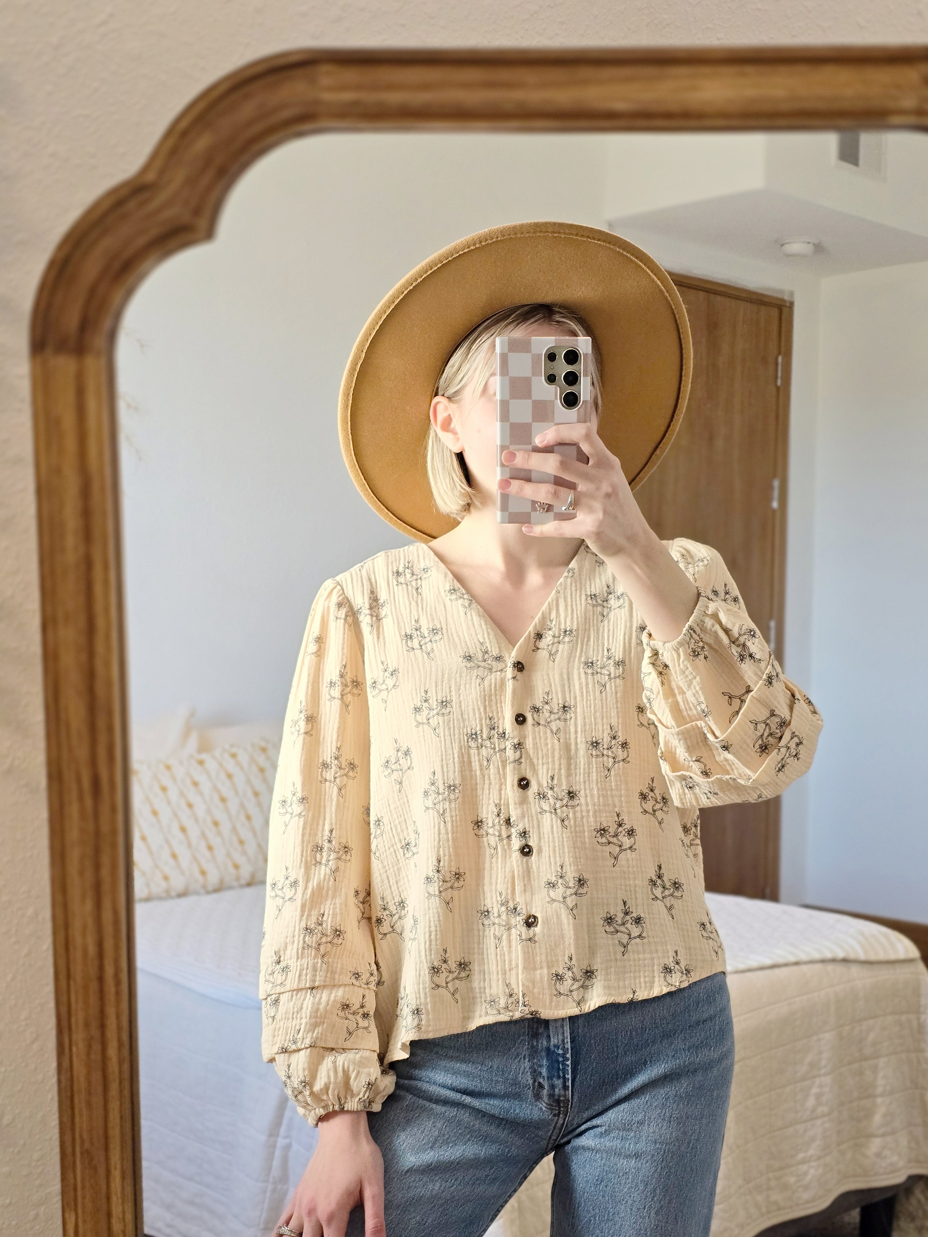 Bohme Floral Gauze Top (S)