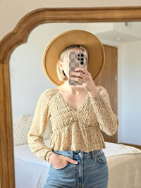 Dainty Cropped Floral Top (XS)