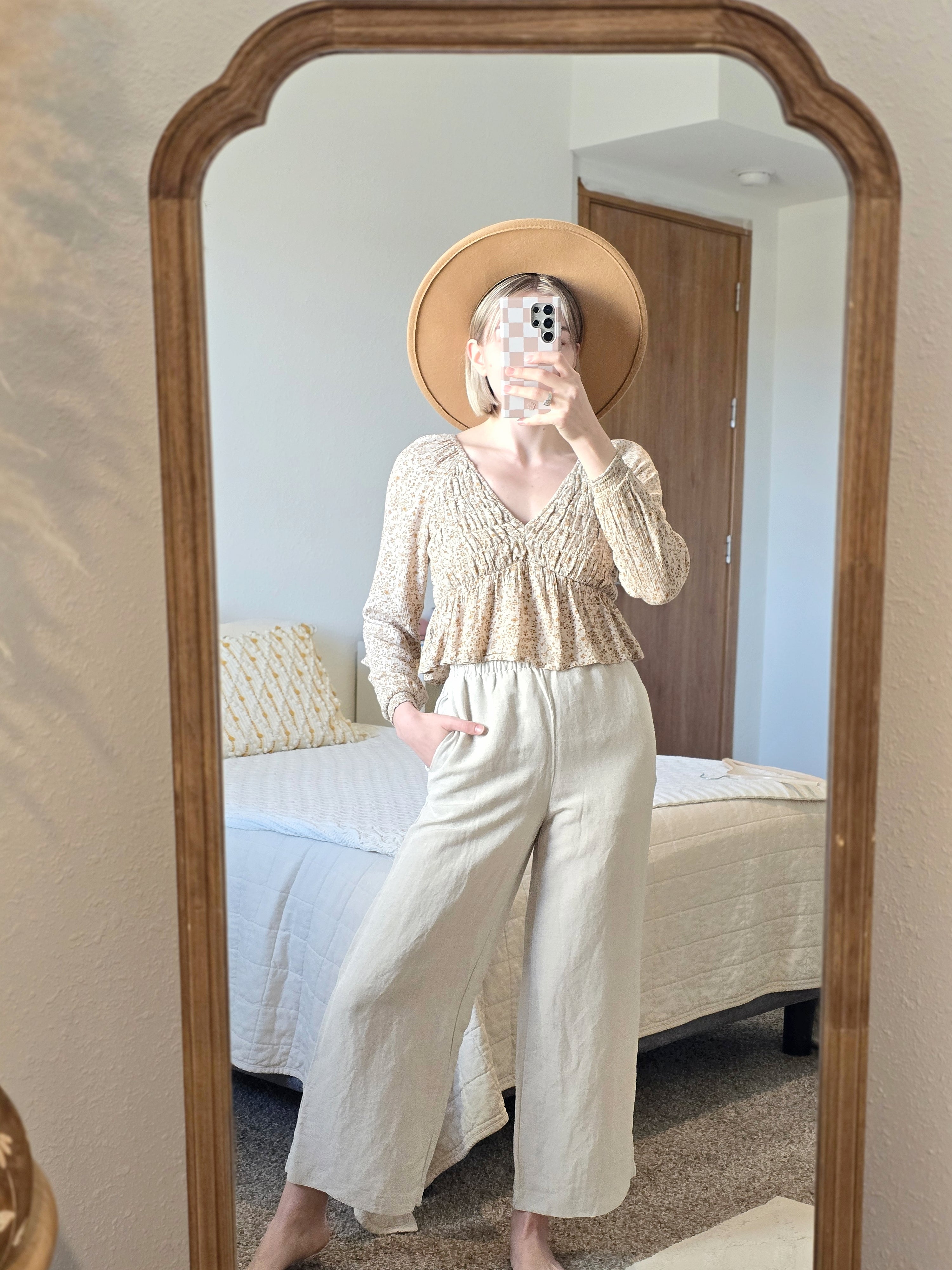 Wide Leg Linen Pants (XS)