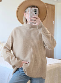 Ribbed Wool Cashmere Sweater (L)