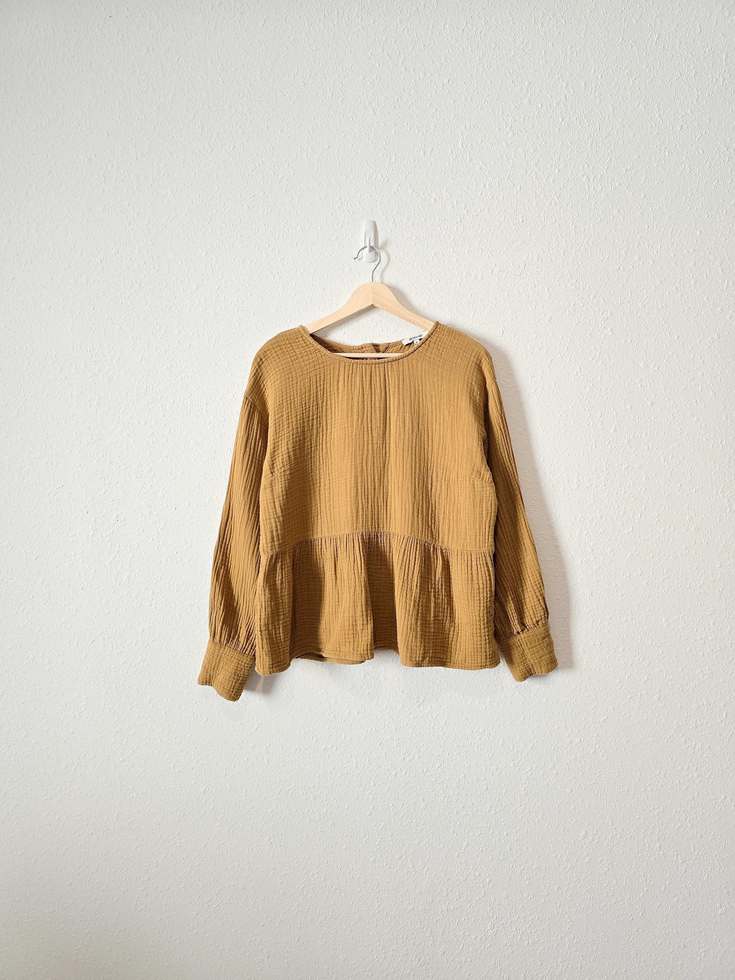 Madewell Mustard Gauze Top (M)