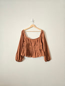 NEW J.Crew Puff Sleeve Top (L)