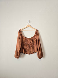 NEW J.Crew Puff Sleeve Top (L)