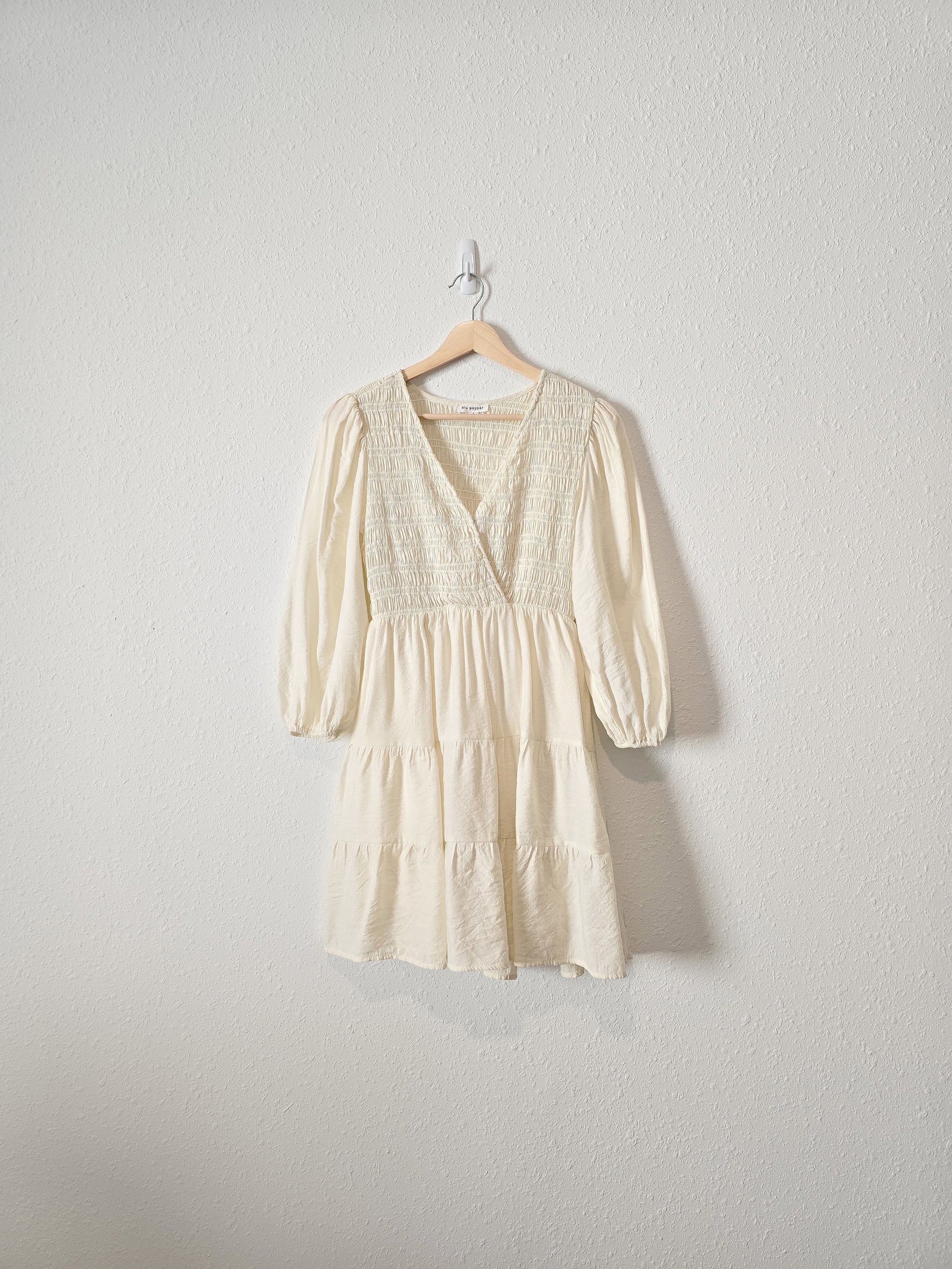 Neutral Smocked Dress (L)