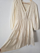 Neutral Smocked Dress (L)