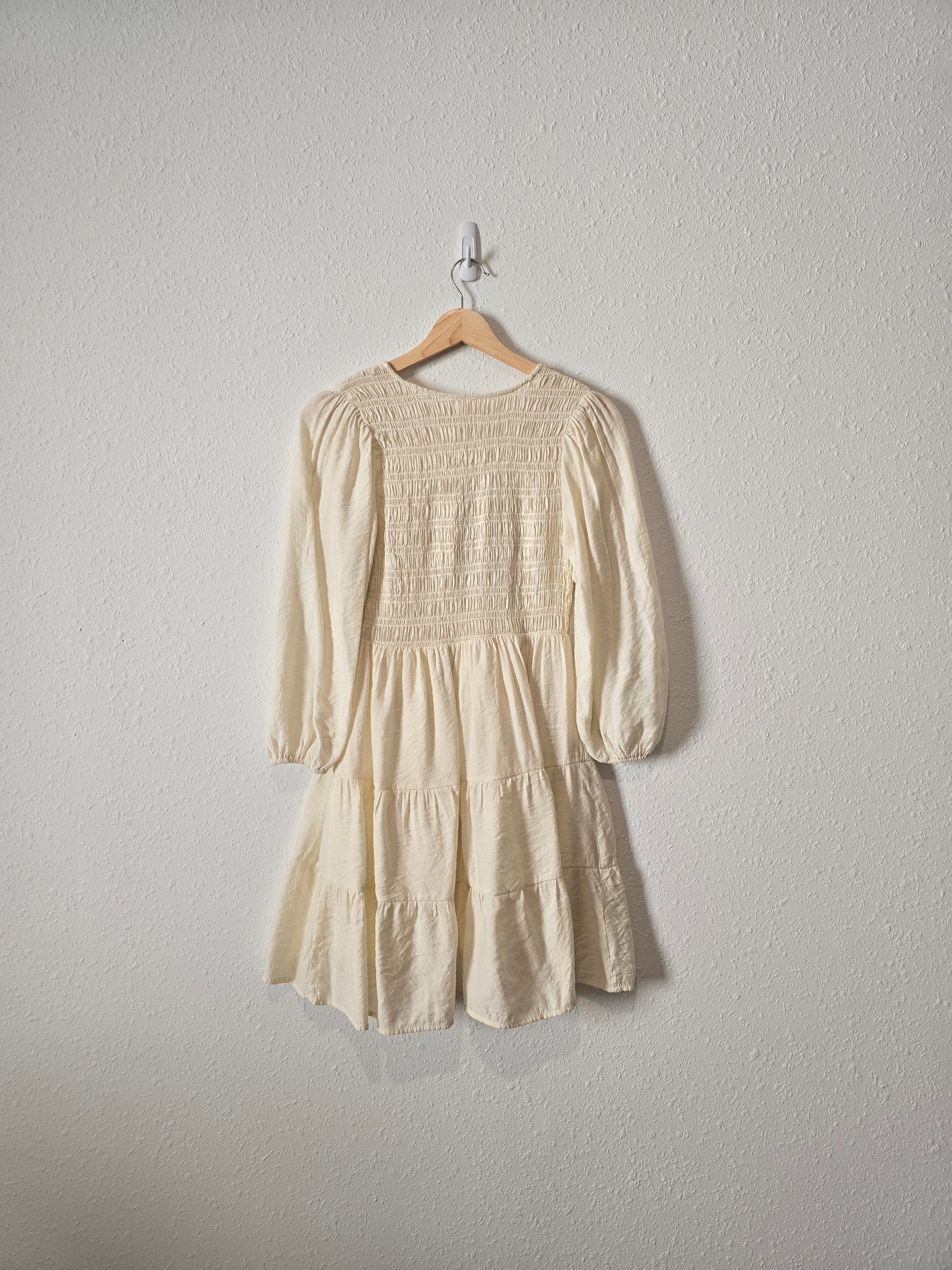 Neutral Smocked Dress (L)