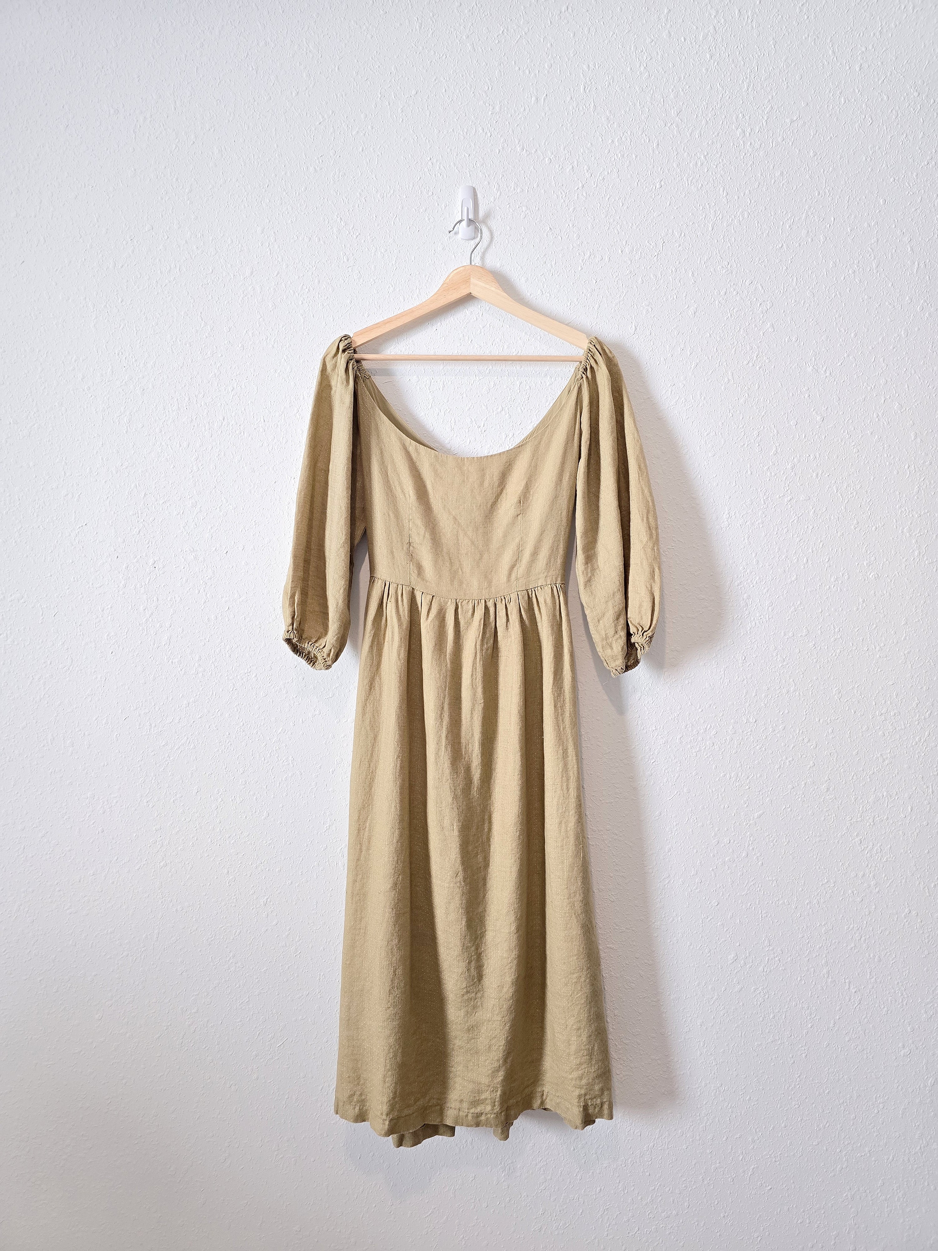 Kara Thoms Linen Midi Dress (L)