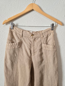 Beachy Linen Straight Pants (S)