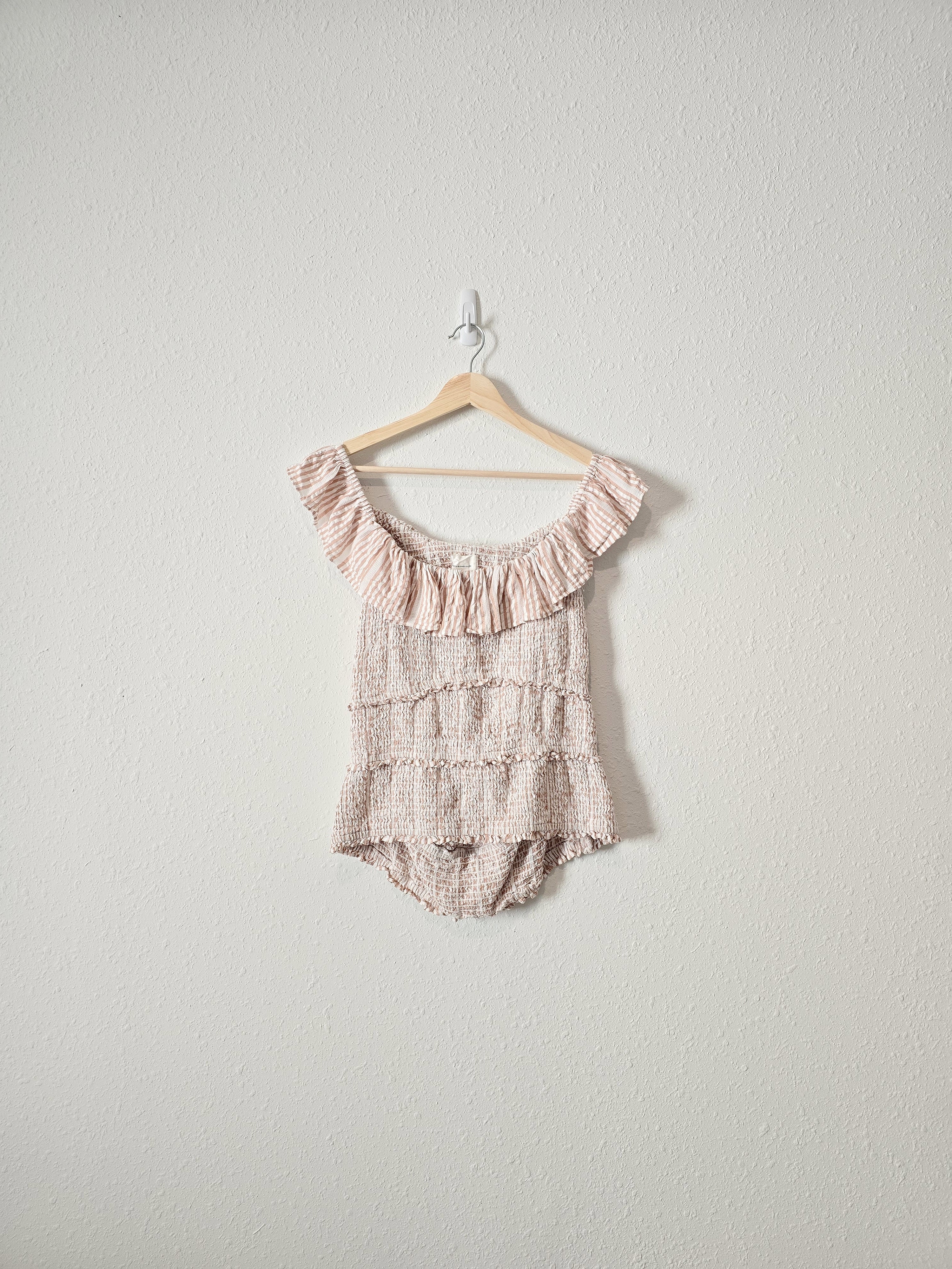 Anthropologie Ruffle Smocked Top (XL)