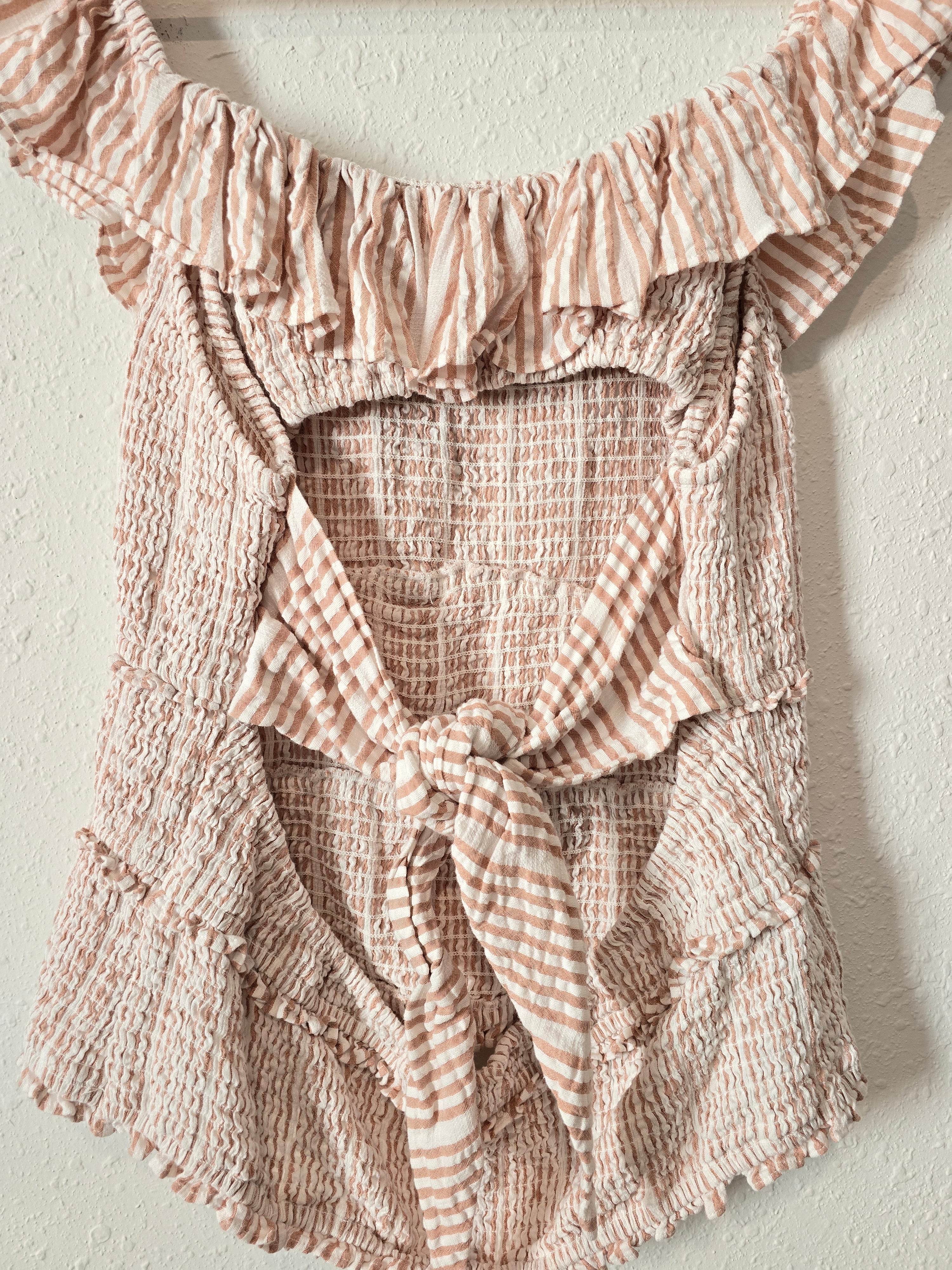 Anthropologie Ruffle Smocked Top (XL)