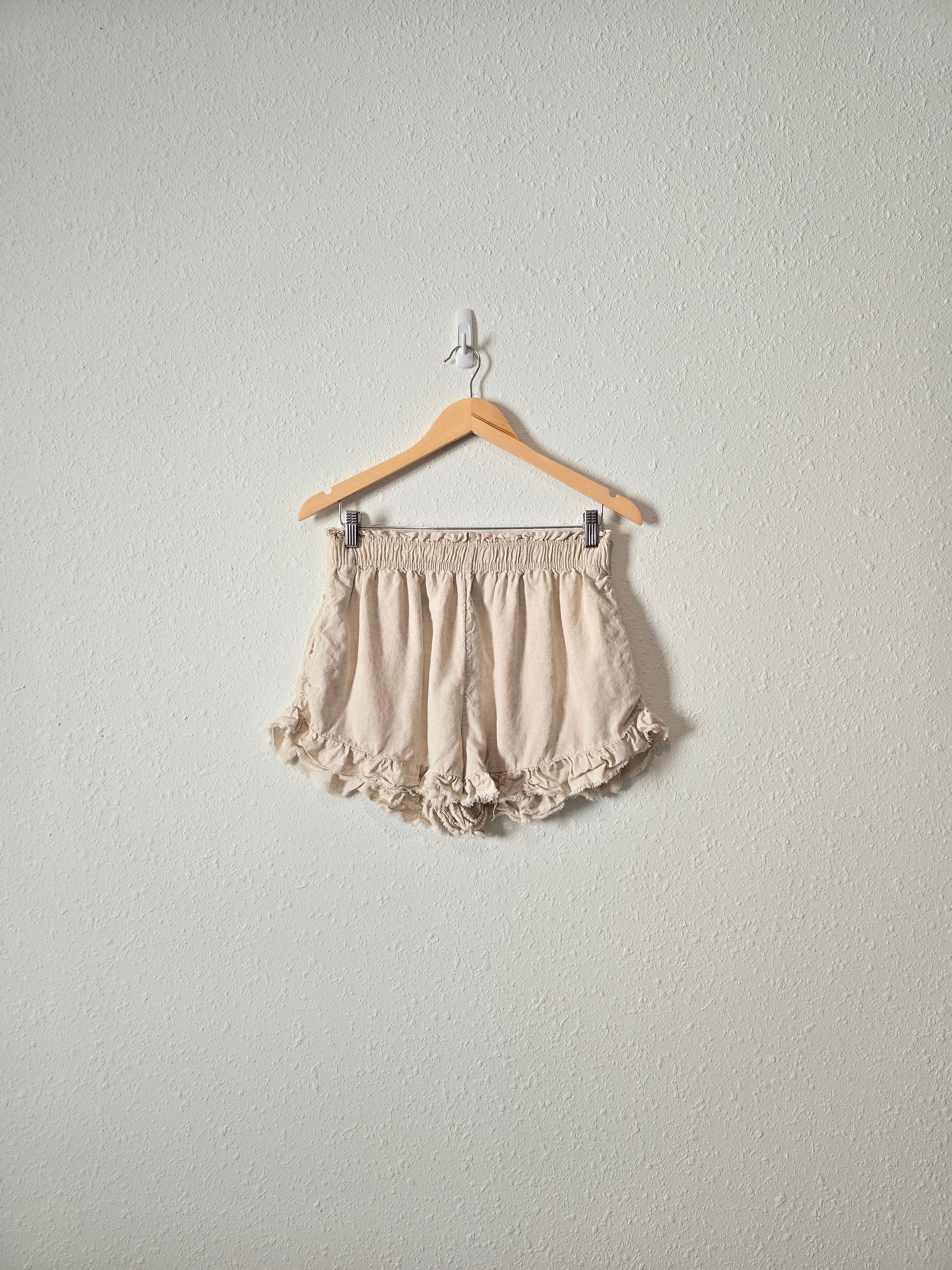 Aerie Linen Ruffle Shorts (L)