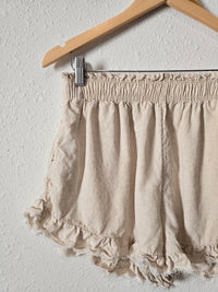 Aerie Linen Ruffle Shorts (L)