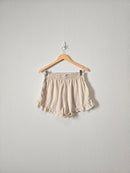 Aerie Linen Ruffle Shorts (L)