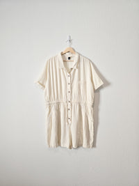 Neutral Linen Utility Romper (XXL)