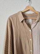 Oversized Linen Button Up (M)