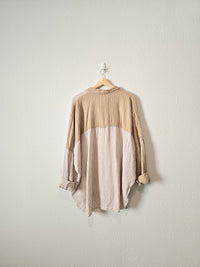 Oversized Linen Button Up (M)