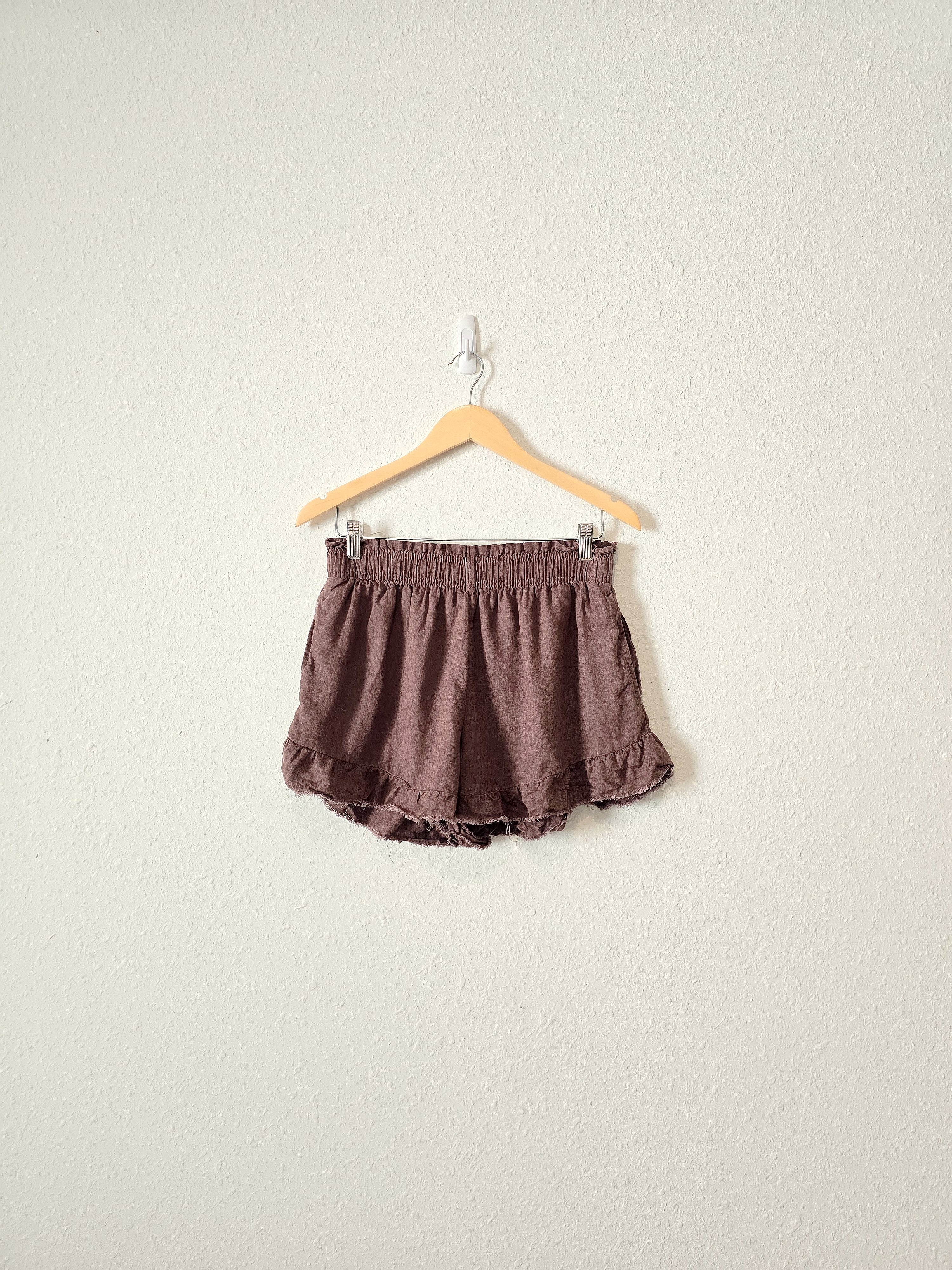 Aerie Brown Linen Shorts (M)