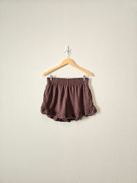 Aerie Brown Linen Shorts (M)