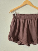 Aerie Brown Linen Shorts (M)