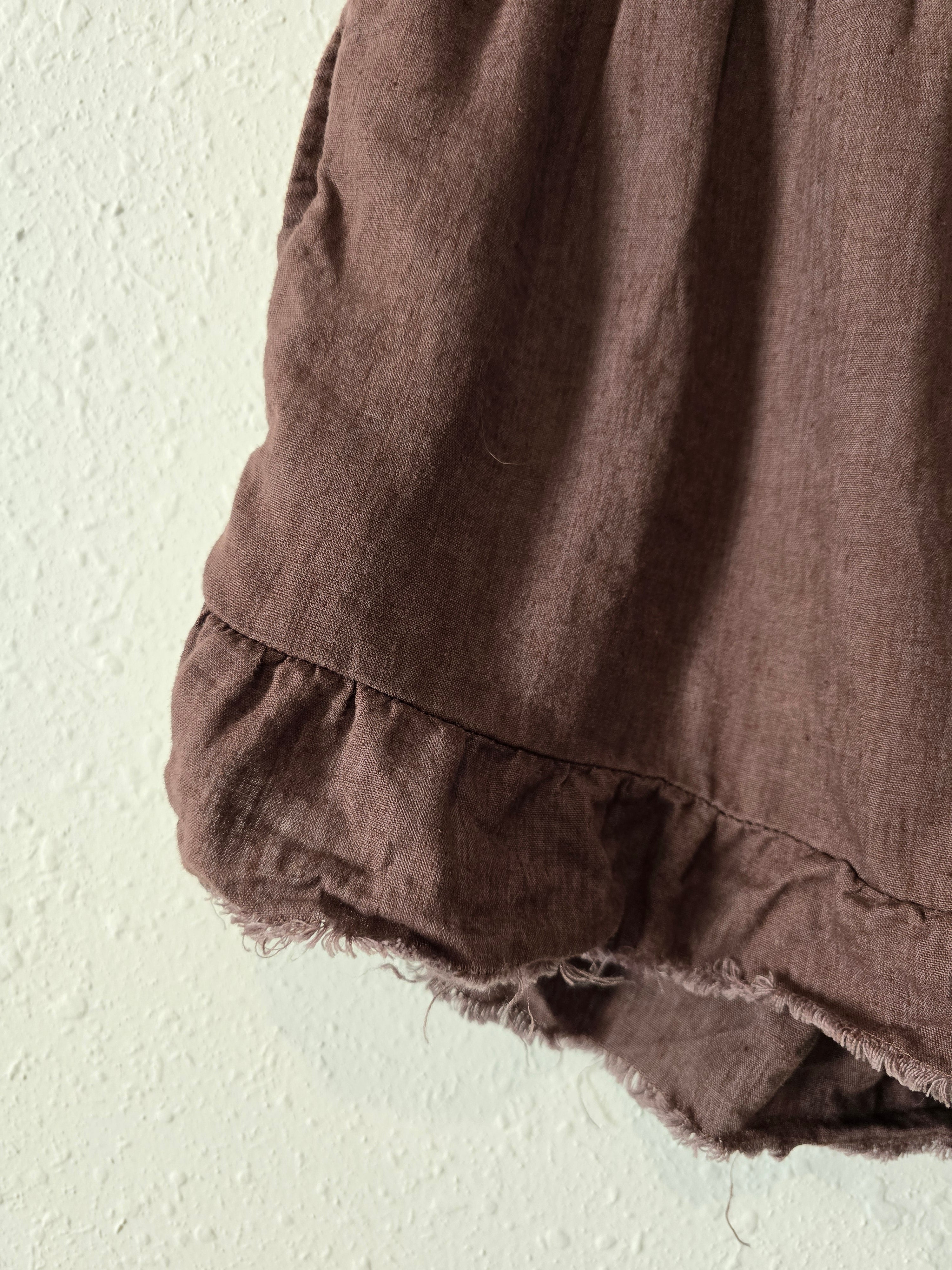 Aerie Brown Linen Shorts (M)