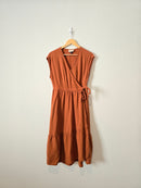 Rust Gauze Midi Dress (M)