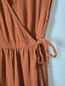 Rust Gauze Midi Dress (M)