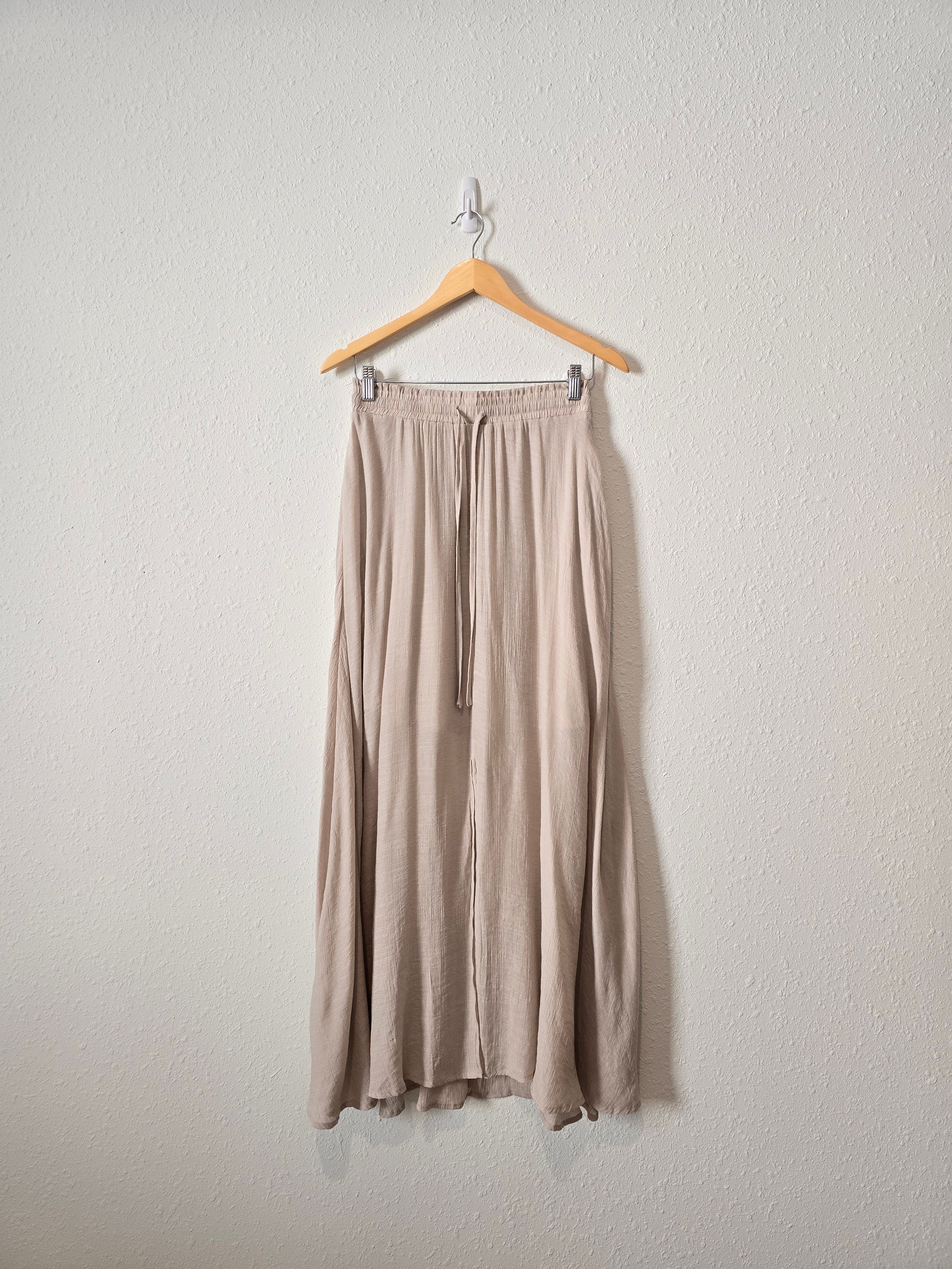 Neutral Beachy Maxi Skirt (S)