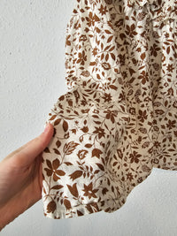 Brown Floral Ruffle Tank (XXL)