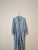 Floral Denim Coveralls (L)