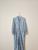 Floral Denim Coveralls (L)