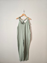 Zara Green Gauze Jumpsuit (M)