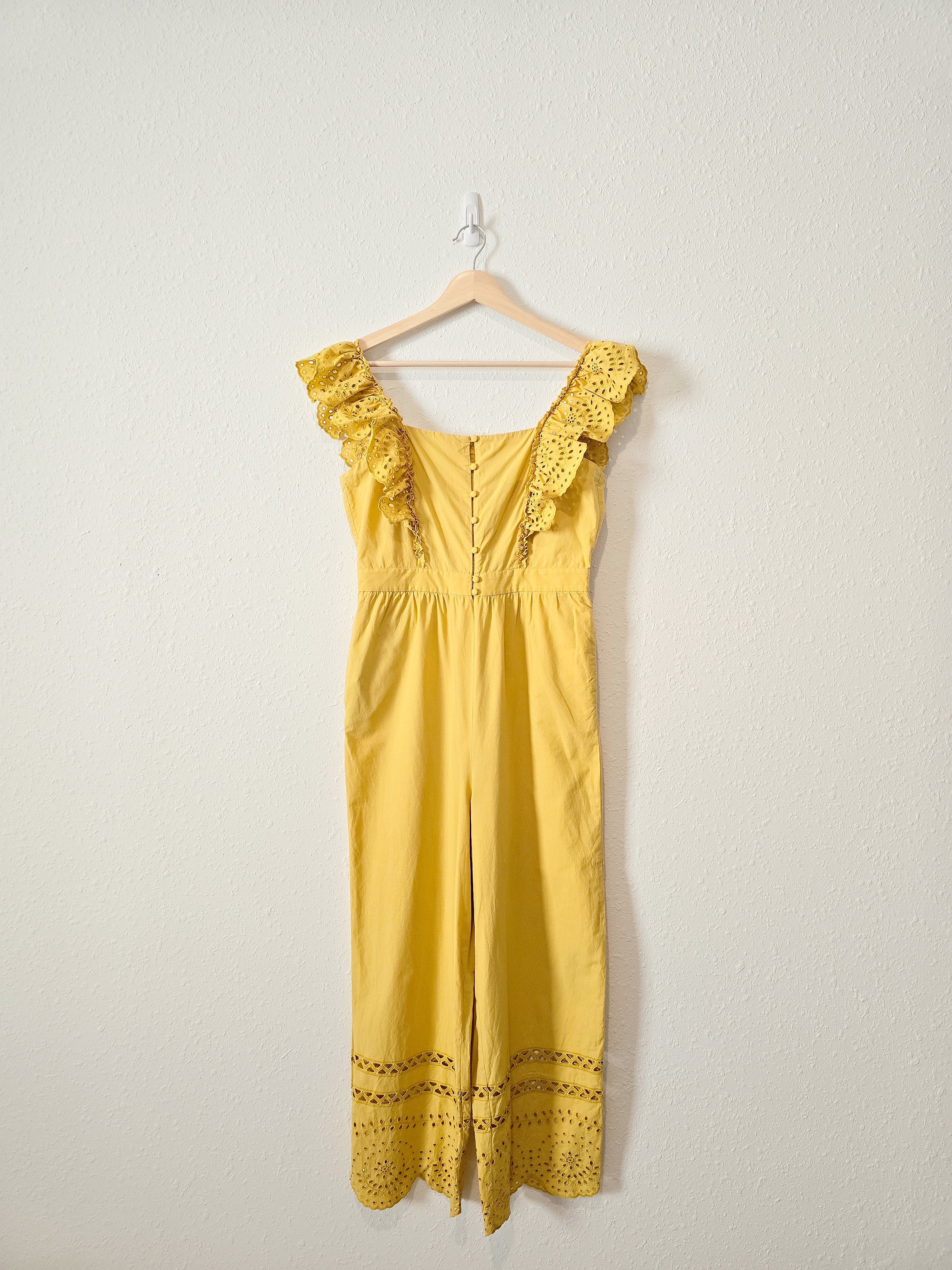 Madewell Yellow Eyelet Jumpsuit (4)