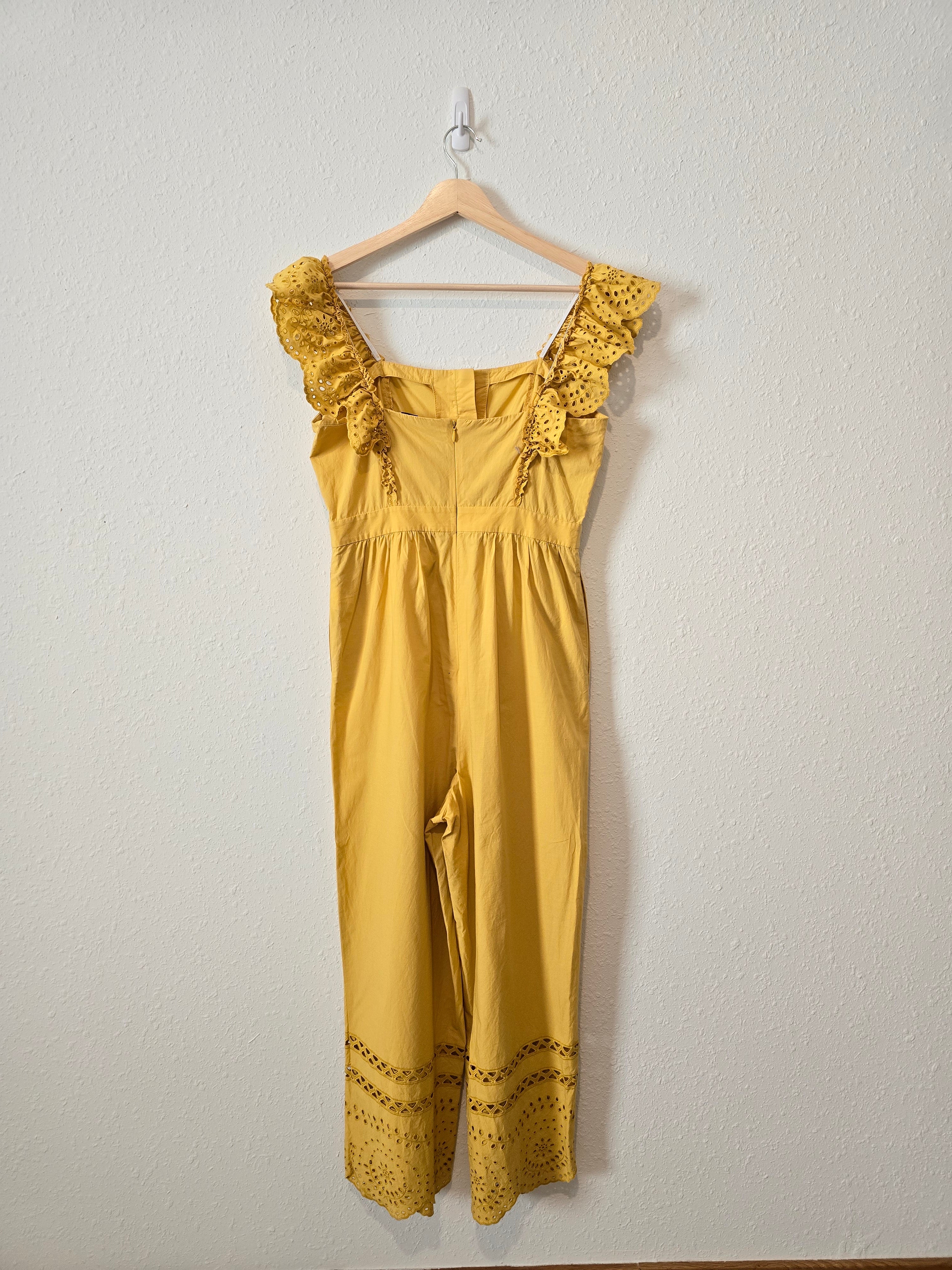 Madewell Yellow Eyelet Jumpsuit (4)