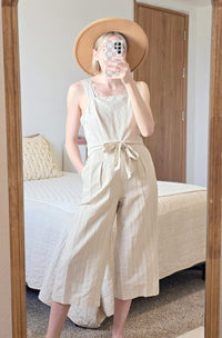 NEW Linen Wide Leg Jumpsuit (XS)