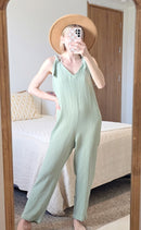 Zara Green Gauze Jumpsuit (M)