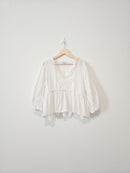 Puff Sleeve Babydoll Top (M)