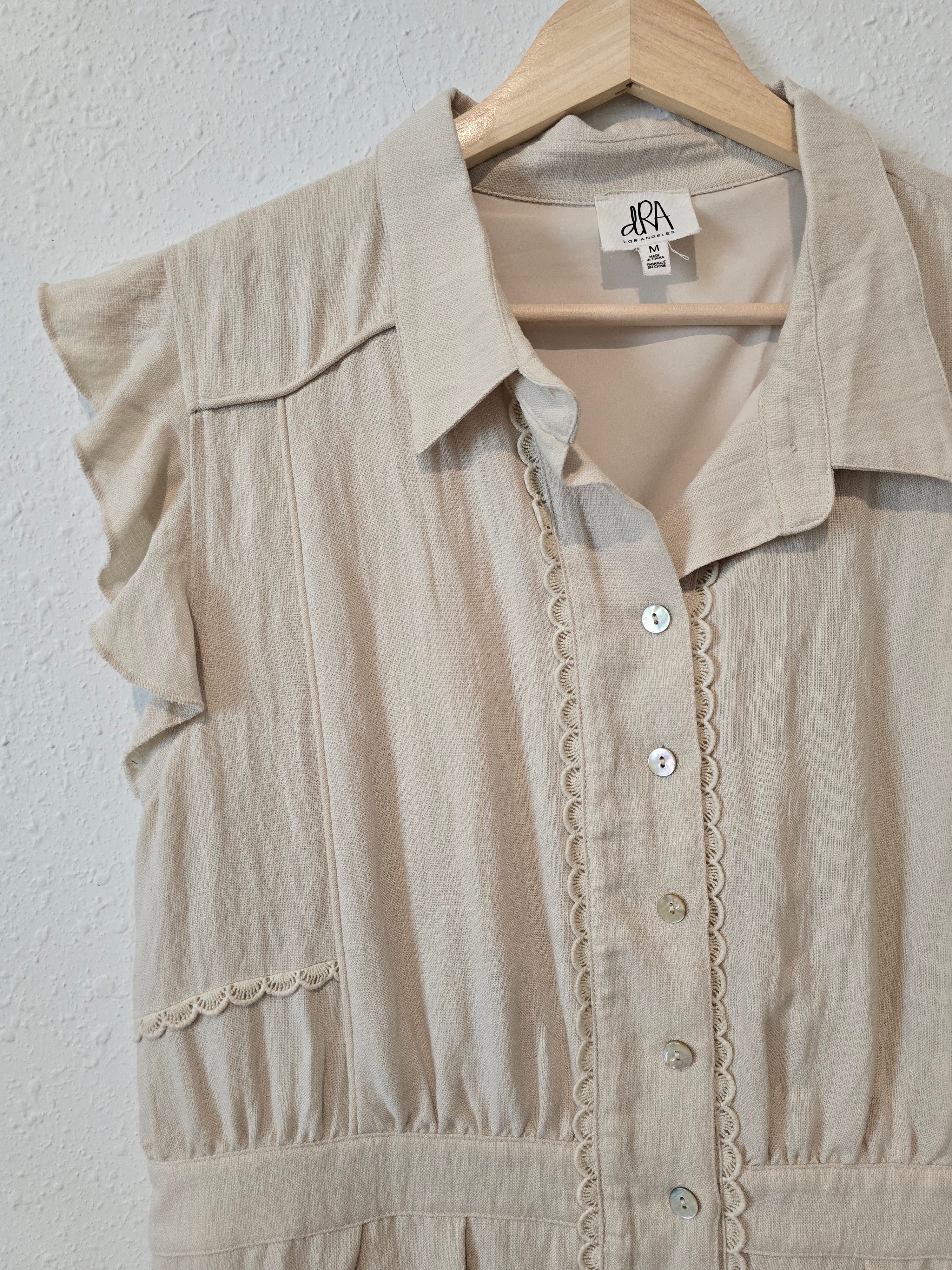 Anthropologie Button Up Romper (M)