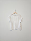 White Linen Boxy Top (S)