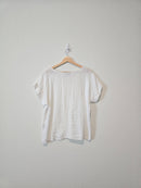 White Linen Boxy Top (S)