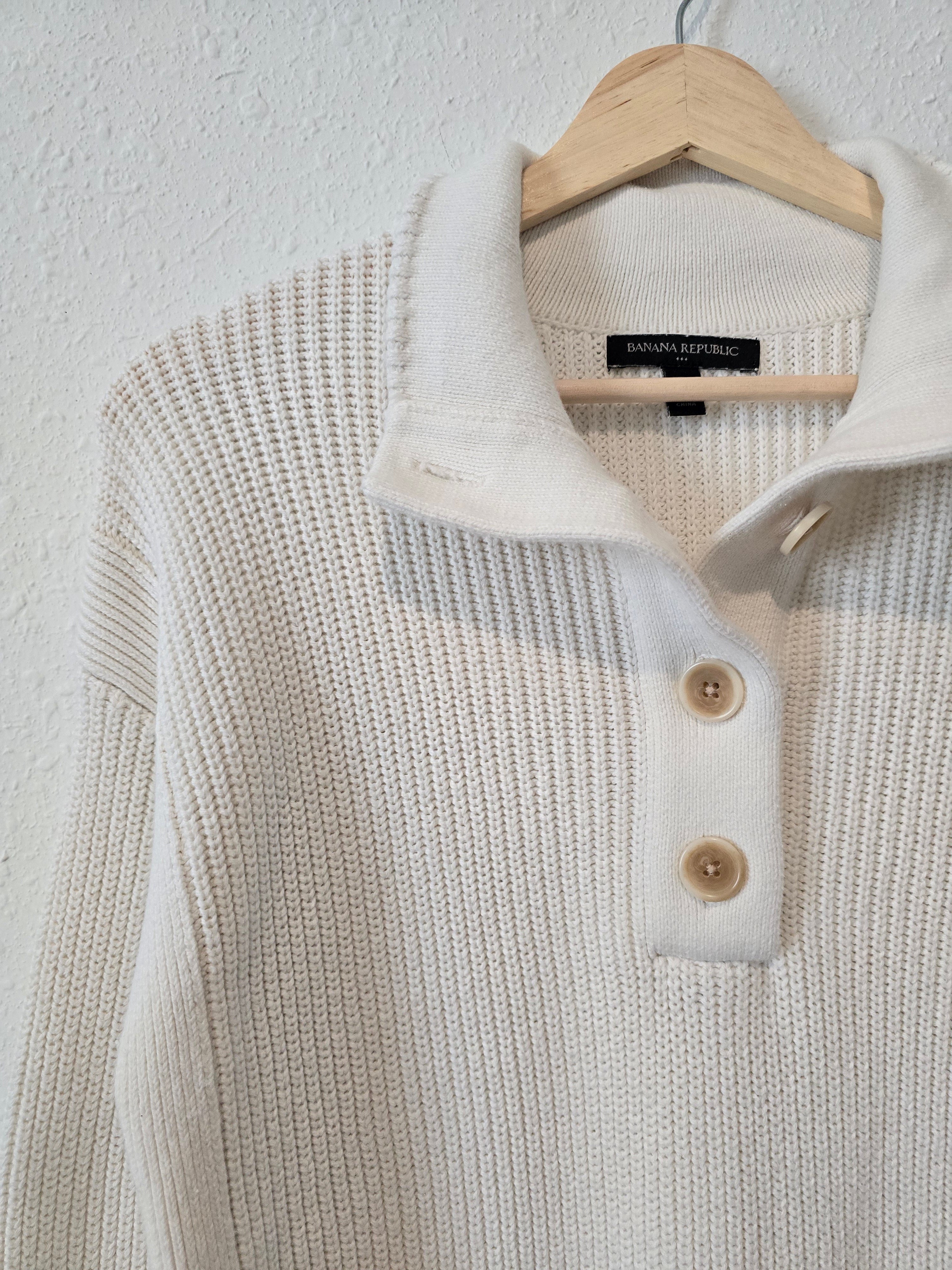 Mock Neck Knit Sweater (M)