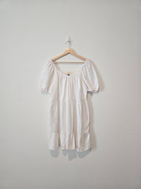 White Gauzy Tiered Dress (XL)