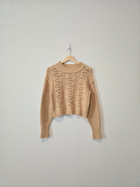 Free People Crop Knit Sweater (XS)