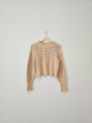 Free People Crop Knit Sweater (XS)