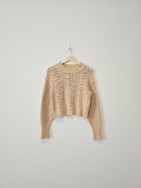 Free People Crop Knit Sweater (XS)