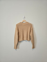 Free People Crop Knit Sweater (XS)